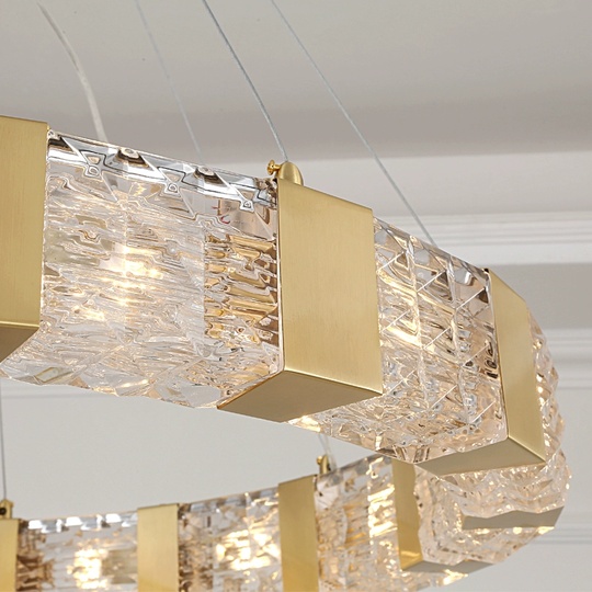 Светильник подвесной медный Alright, медь, трос 100 см, 50*10 см, G9