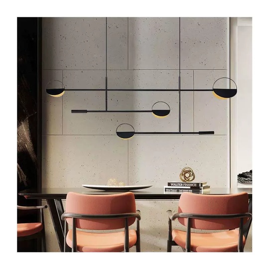 Люстра черная Vexilon, металл, 125*40 см, светодиодная, led