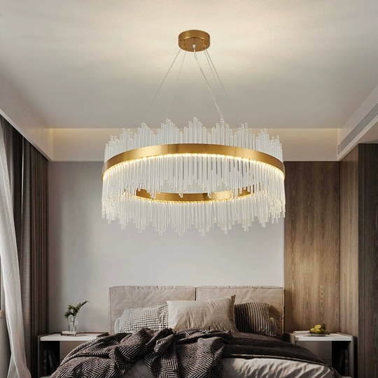 Люстра подвесная, медная, стекло, DICLE 50*26, металл, LED.