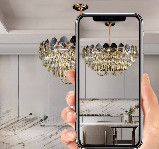 Люстра подвесная, золото, хрусталь, TOMA 75*38 металл, E14.