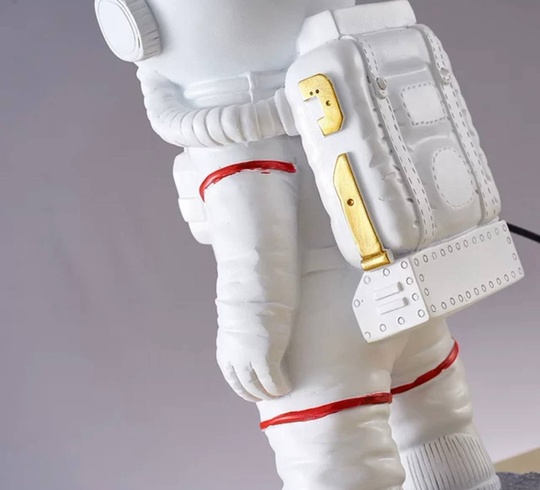 Настольная лампа, ASTRONAUT  20*41, смола, стекло, белый