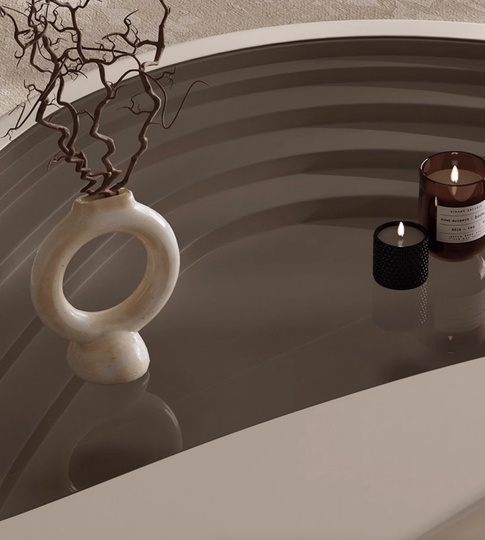 Журнальный стол Abyss Aircraft Carrier, в стиле ваби-саби, кремовый, 140х80х30 см.