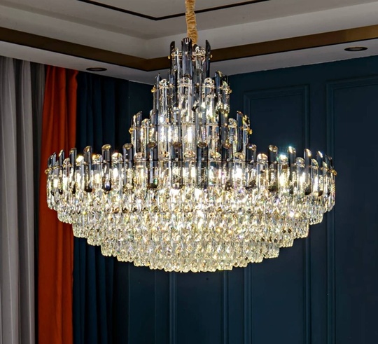 Люстра подвесная ERIS 78*68 золото, кристалл, металл, Е14.