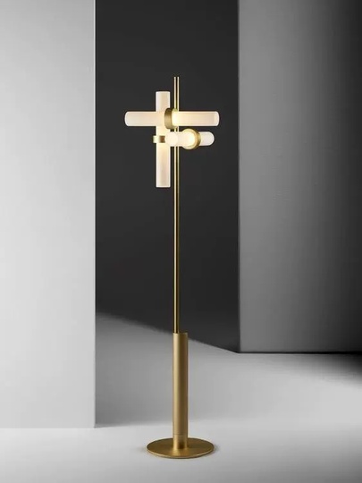 Торшер матовое золото Elounix, 34*175 см, LED, металл, 24 Вт