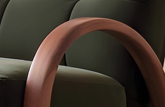 Кресло темный орех, 80*85*80 см, нераскладное, минимализм