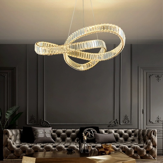 Люстра подвесная, бронза, кристалл, JACOB 100*32 металл, LED