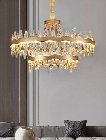 Подвесной светильник LEVENT 100*43, золотой, стекло, LED.