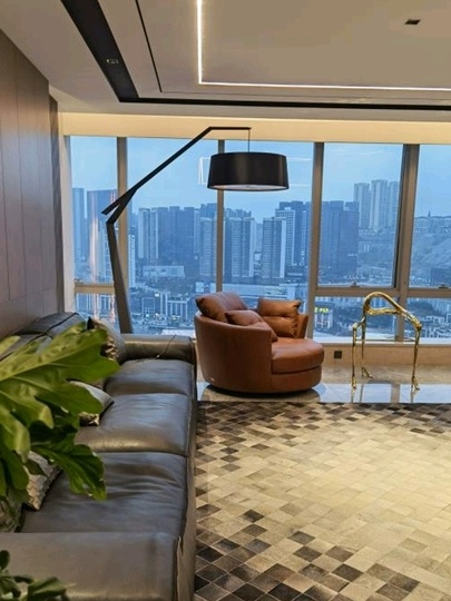 Торшер, черный, серый, Lumens 200*200, светодиодный, E27, металл, ткань