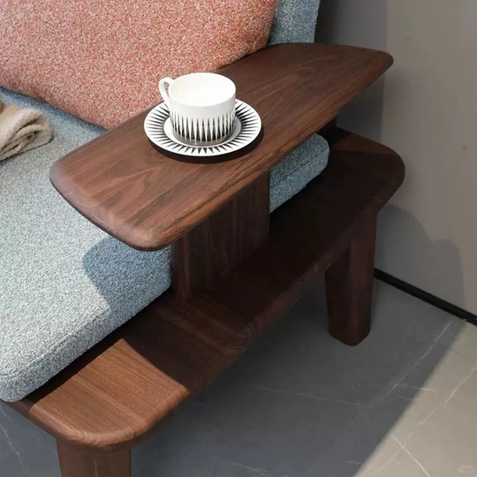 Прямой диван Clark темный орех, дерево, ткань, 180*80*90 см