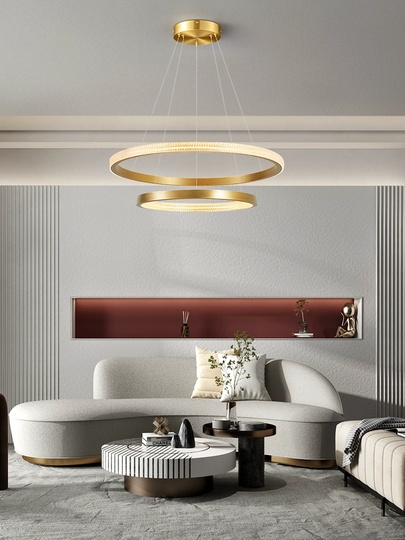 Люстра подвесная, медь, ПММА, WINNIE 40*60 металл, LED.