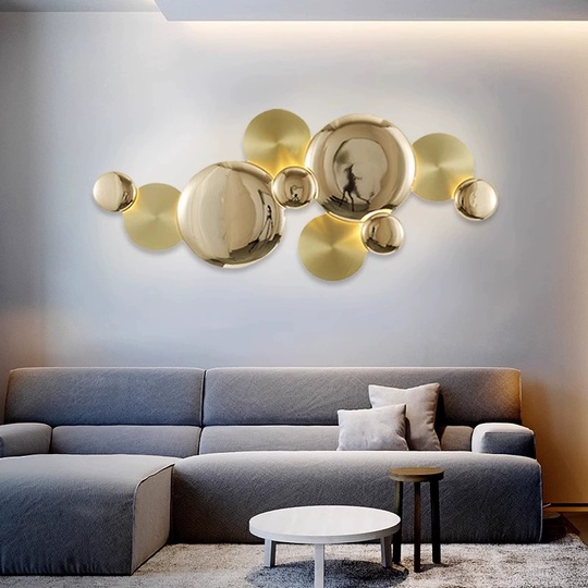 Настенный светильник ELLIOT, Бра 56*72, золотой, металл, G9.