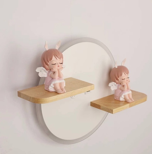 Настенный светильник, Бра, GABE 30*19, белый, дерево, металл, LED.