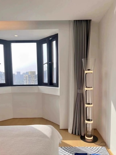 Торшер черный Elymtrex, 28*28*153 см, LED, металл, 20 Вт