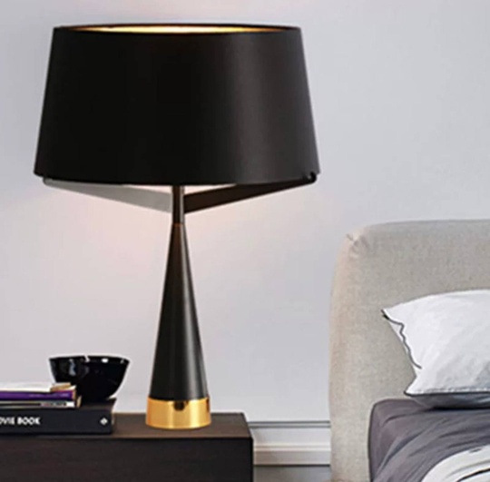 Настольная лампа AUSTEN 45*60, черный, металл, Е27.