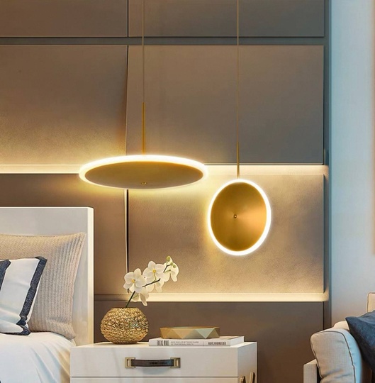 Светильник потолочный, золотой, Evoris, металл, 40*25 см, светодиодная, LED