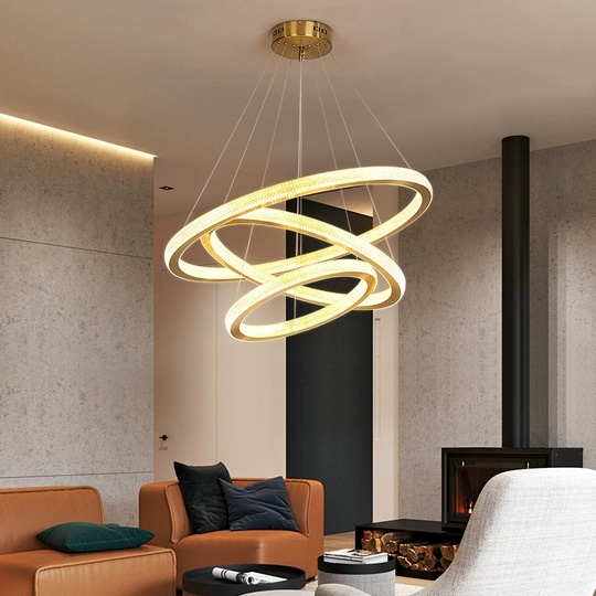 Люстра подвесная, медь, ПММА, GUS 100*80*60 металл, LED.