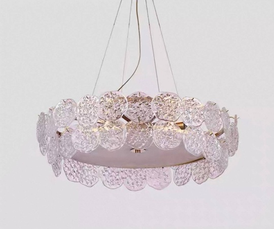 Люстра подвесная медная Ola, металл, трос 100 см, 45*35 см, Е14