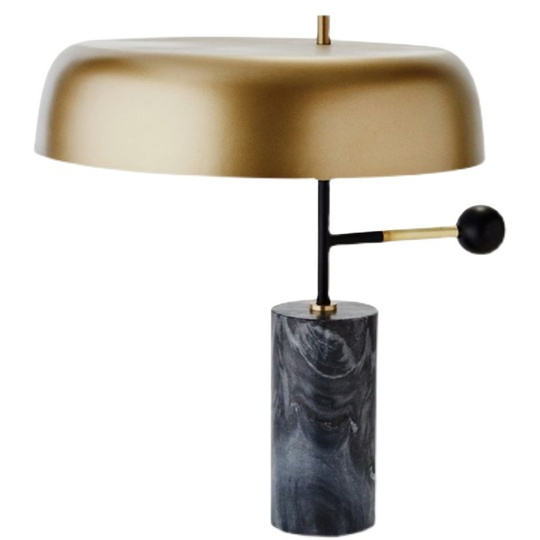 Настольная лампа золотая Everly Quinn, 43*50 см, E27