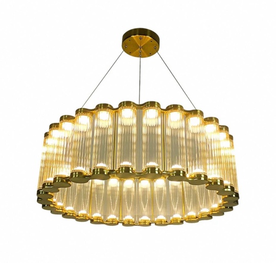 Люстра подвесная, бронза, стекло CEYIZ 60*25, металл, LED.