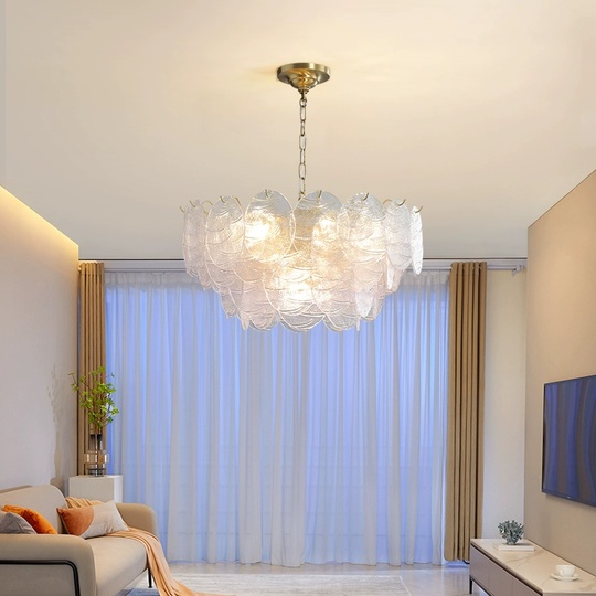 Люстра подвесная, медный, стекло, PERSPICACIOUS 60*33, металл, E14.