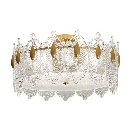 Люстра подвесная, медный, стекло, FRIENDSHIP 60*23, металл, E14.