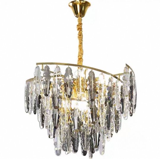Люстра подвесная, золото, хрусталь, HARISH 100*55 металл, E14.