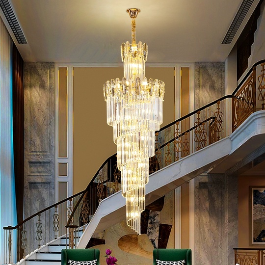 Люстра подвесная, золото, кристалл, PEACH 50*180 металл, E14.