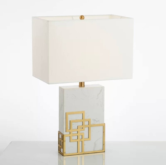 Настольная лампа DIADEM 38*55, белый, камень, металл