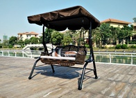 Качели садовые из ротанга Zhizhan