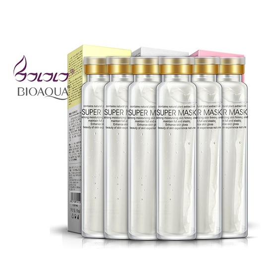 Увлажняющая маска с экстрактом розы в ампуле Super mask