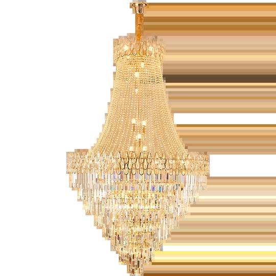 Люстра подвесная, золото, кристалл, ZACK 120*200 металл, E14.