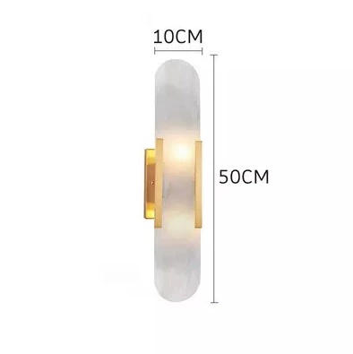 Настенный светильник SASSO, Бра, 10.5*35, бронза, мрамор, металл, G4.