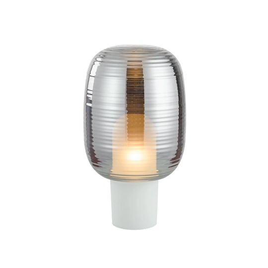 Настольная лампа HARRY 23*39, дымчатый пепел, алюминий, стекло.