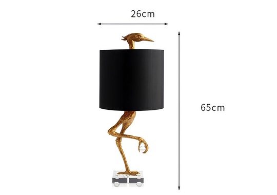 Настольная лампа птица Ibis, 30*62 см, металл, светодиодная, E27