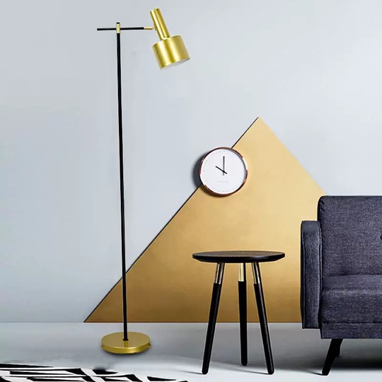 Напольный торшер, медь, Charlie 45*156, светодиодный, E27, металл