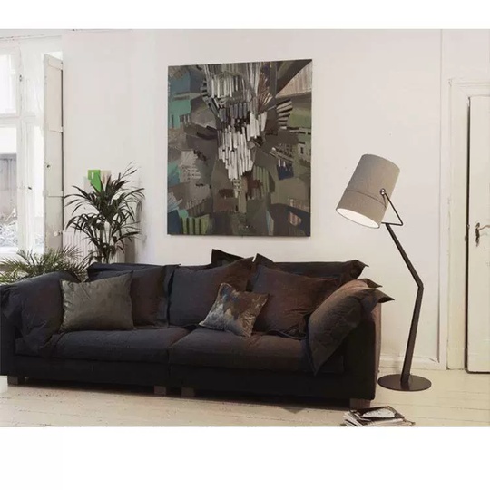 Торшер черно-серый Avelure, 40*40*185 см, LED, Е27, металл, 30 Вт