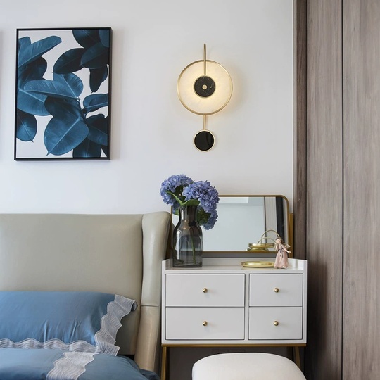 Настенный светильник LUM, Бра, 25*50, песочное золото, металл, LED.