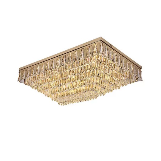 Потолочный светильник, медь, хрусталь, AQUA 120*80*40 металл, E14.