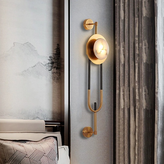 Настенный светильник, Бра, JOSEP 20*85 античная бронза, металл, мрамор, LED.