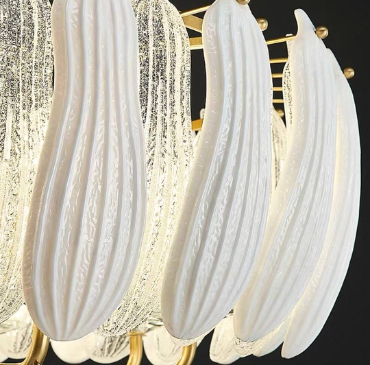 Люстра подвесная, золото, стекло, хрусталь, FELIX 60*42 металл, E14.