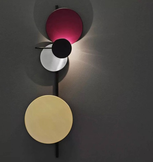 Настенный светильник, БРА 36*98, фиолетовый, металл, LED.