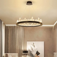 Люстра подвесная, черный, кристалл, LOGAN 80*11 металл, LED.