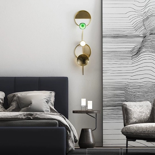 Настенный светильник медный NONA, Бра, 25*98, медь, LED.