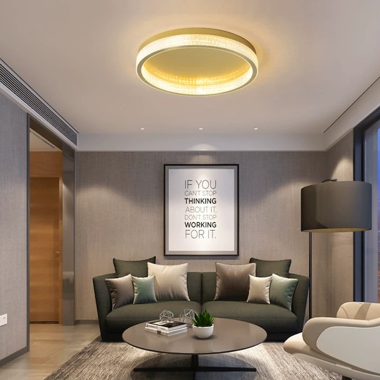 Потолочный светильник, медь, ПММА, ALEX 80*8 металл, LED.