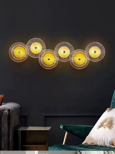 Настенный светильник NORM, Бра, 30*92, янтарный, стекло, металл, LED.