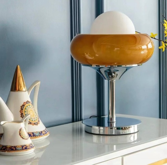 Настольная лампа COLASTA 27*37, оранжевый, хром