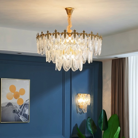 Люстра подвесная, медный, стекло, AUTOP 60*43, металл, E14.