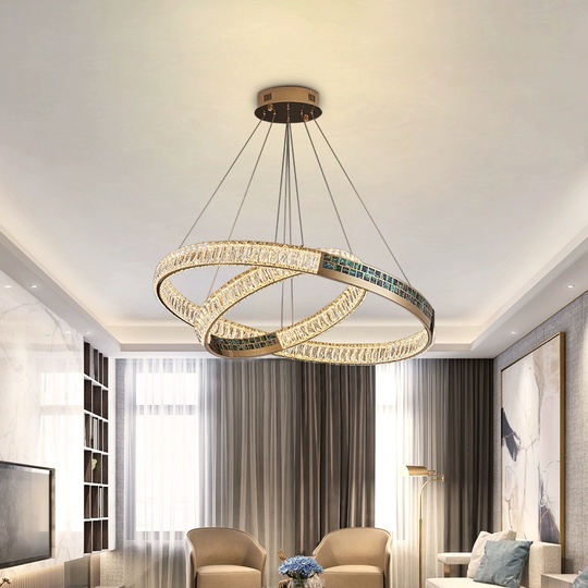 Люстра подвесная ASENA 80*100 бронза, кристалл, металл, LED.