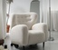 Кресло мягкое белого цвета ROSE, 89х81х87