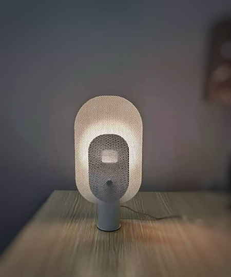 Настольная лампа HELICOPTER 20*40, металл, белый